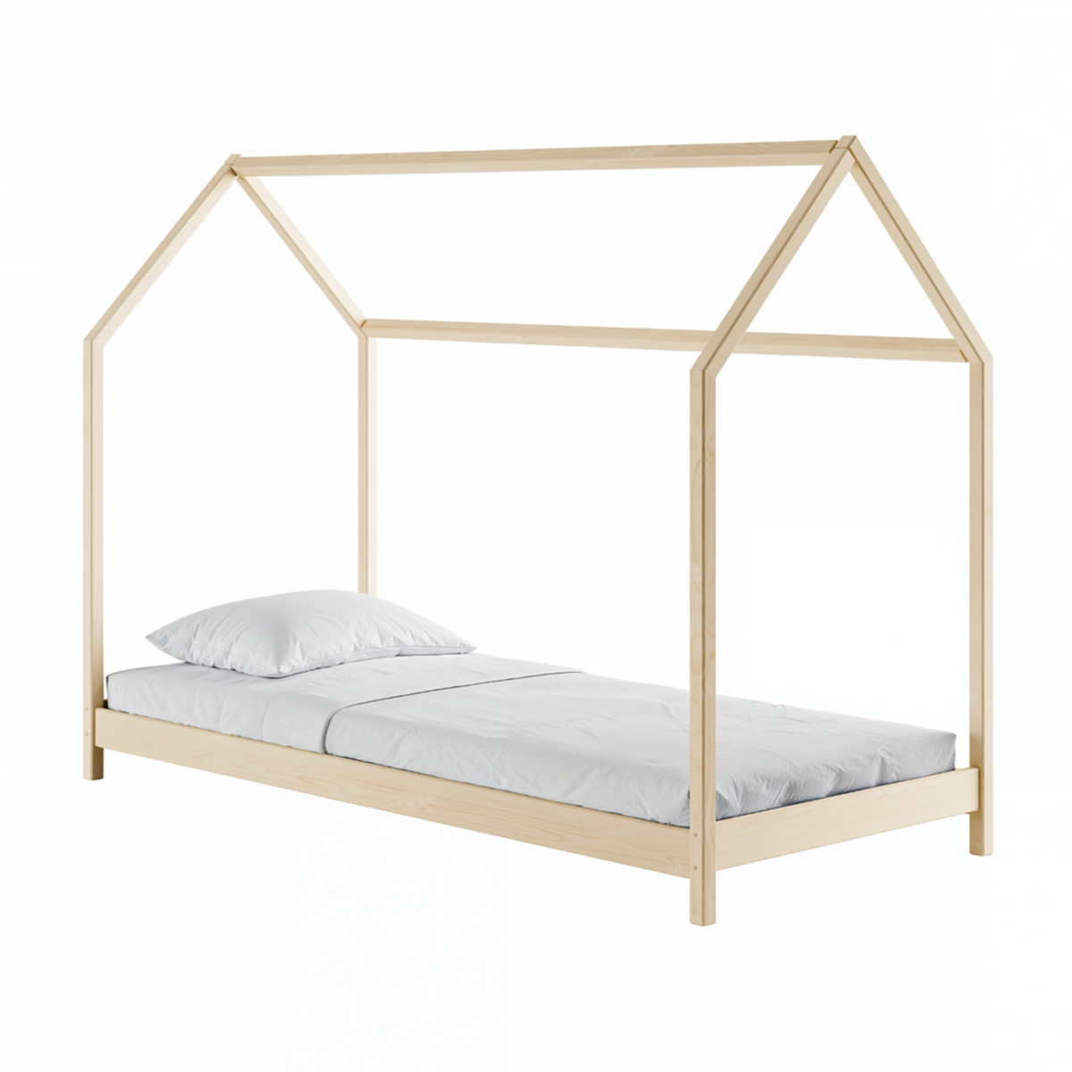 Łóżko drewniane GUCIO 01 dla dzieci 200 cm naturalne - obrazek 1